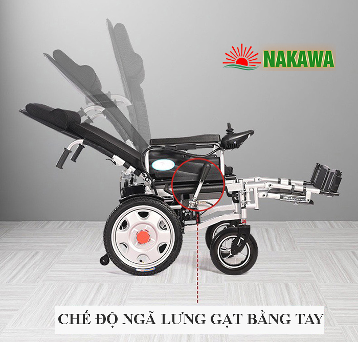 Xe Lăn Điện Đa Năng Nakawa NK-L02 chế độ ngã lưng